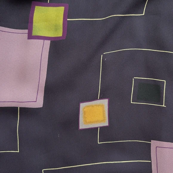 Maggy London Purple Pink Yellow Sleeveless Geometric Maxi Dress Size 8 - Picture 8 of 11